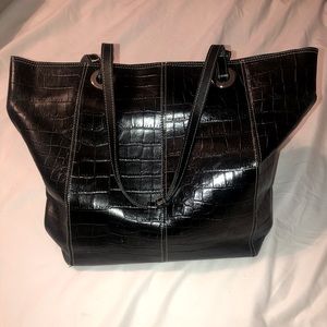 FAUX CROCODILE SKIN BAG